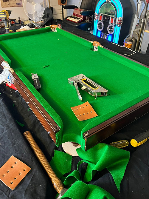 Unusual 4ft slate bed table 2