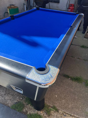 2nd table recovered in blue speed cloth