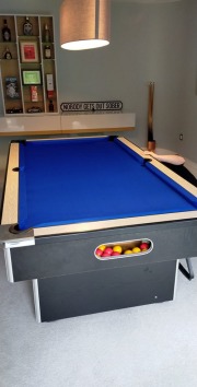 Customers table in Royal blue cloth